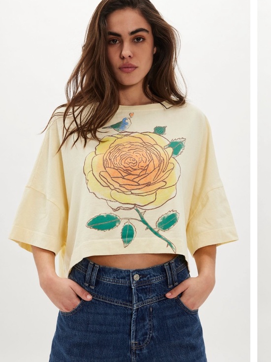 Free People Tops - Free People / Ragabond East West Love Tee, OS